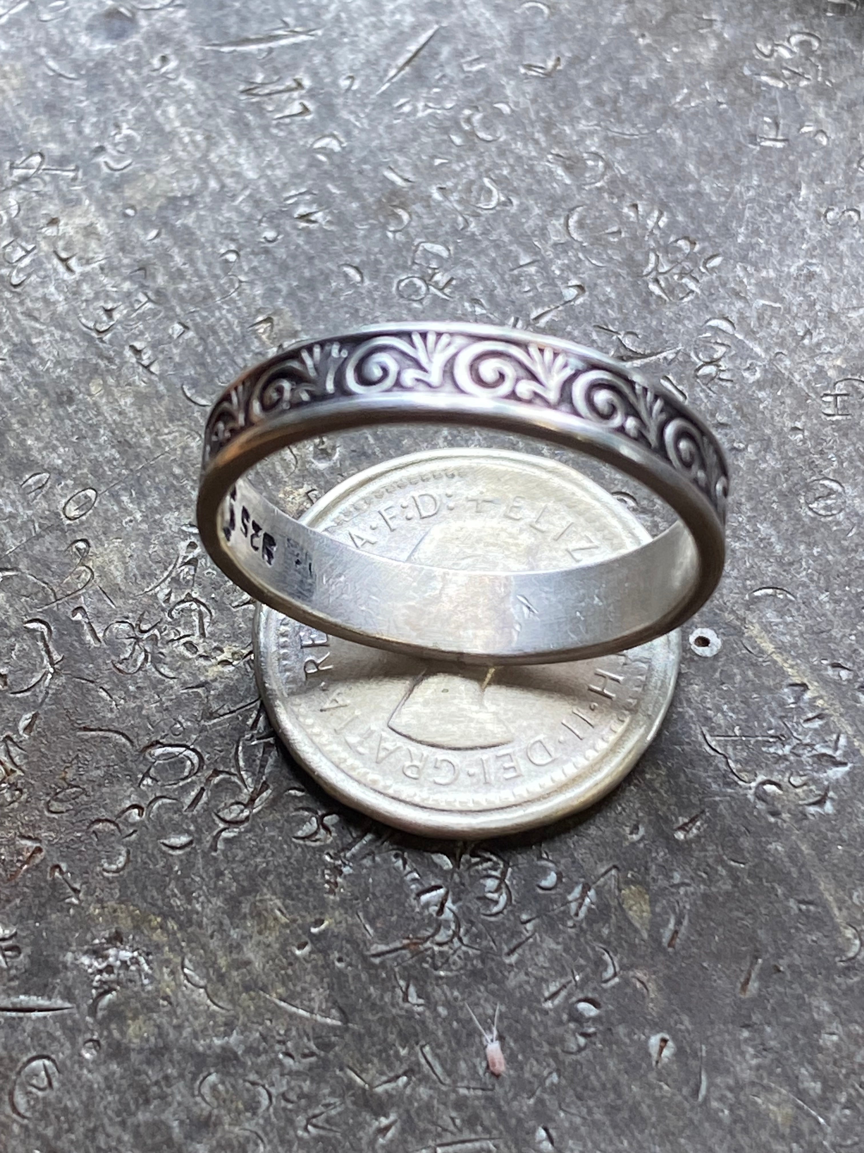 1959 Australian Three pence coin~ Ring