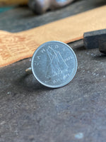 Load image into Gallery viewer, 1973 Canadian 10c coin~ Ring
