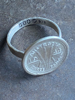 Load image into Gallery viewer, 1944 Australian Three Pence coin~ Ring
