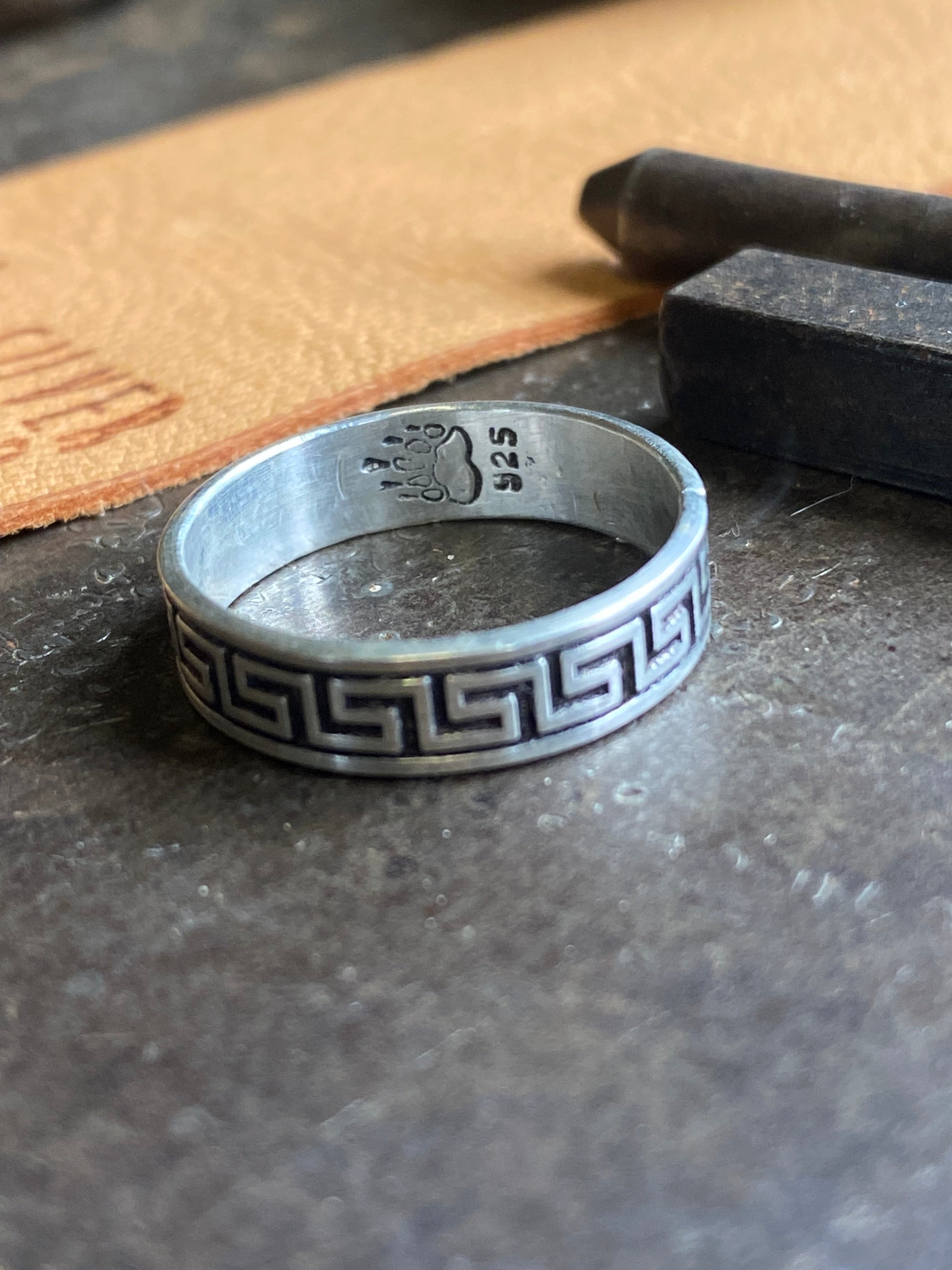 Greek Key~ Ring