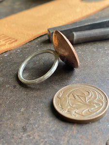 1975 Australian 2c coin~ Ring