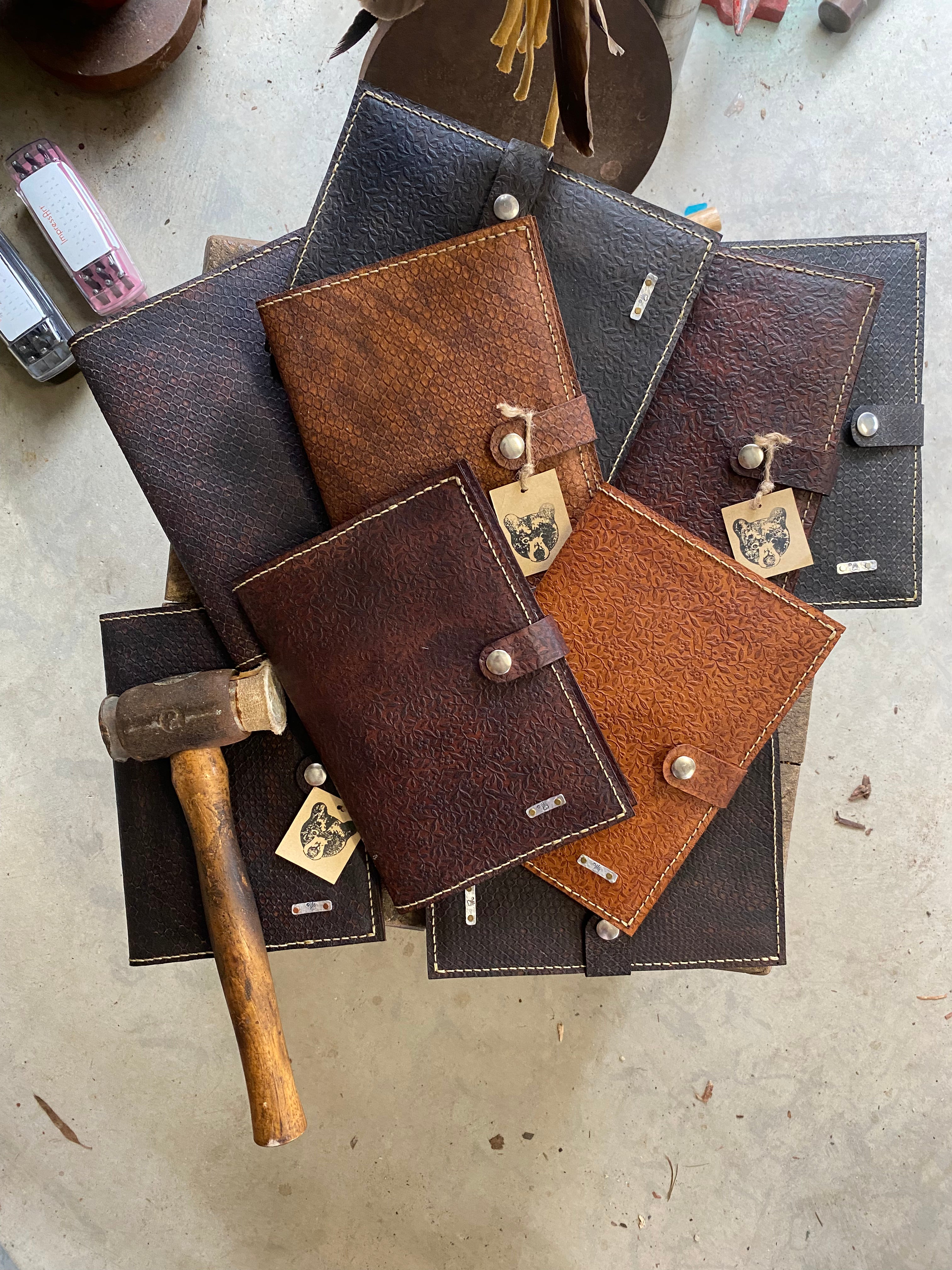 A5 Embossed Leather Journal